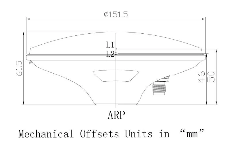 Waterproof IP67 High Gain GPS Antenna, External Gnss Surveying Antenna