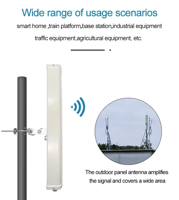 Outdoor Base Station Panel Antenna, 16 dBi, 45-Degree, 2 X Type N Female, H/V Dual Pol, 2.7 GHz 2-Port Sector Antenna