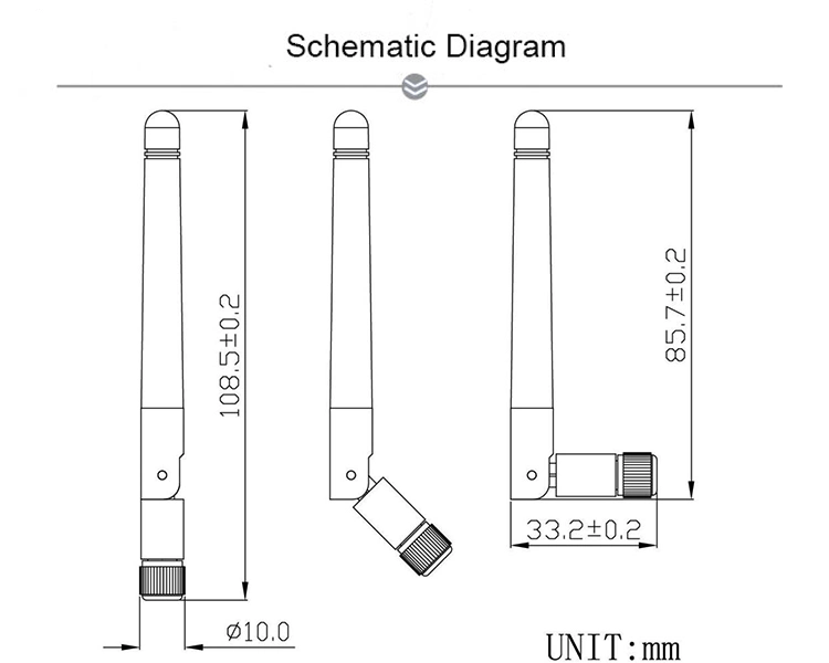 Jcw402 Free Sample High Quality dBi WiFi 2.4 GHz Antenna for Tablet