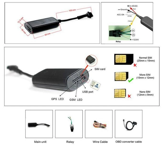 Mini Anti-Thief GPS Tracker for Motorcycle Security with Low Power Consumption (LT08-BE)