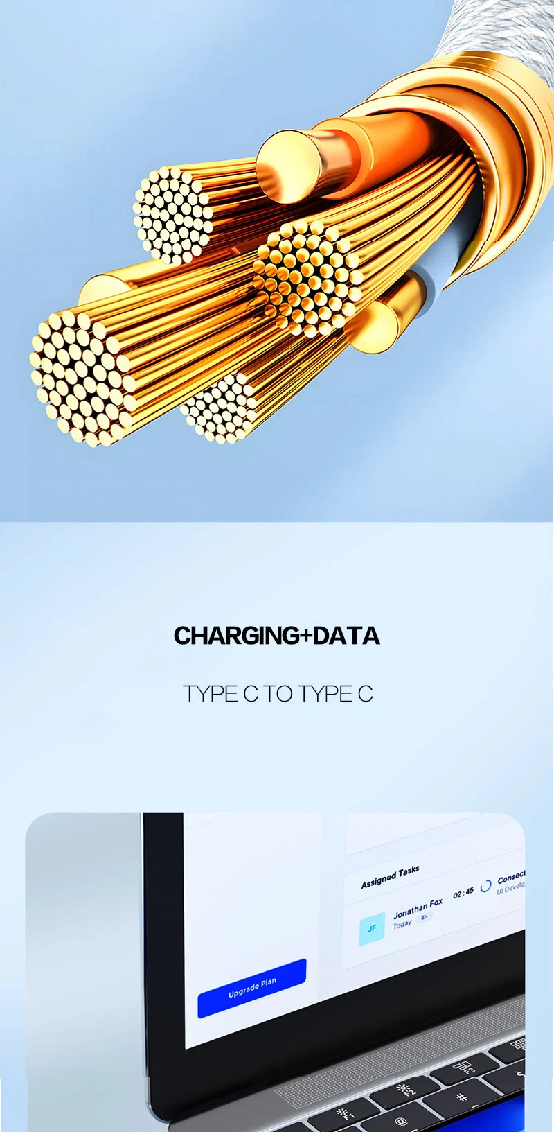 Type C Interface Fast Charging Mobile Phone Charging Cable