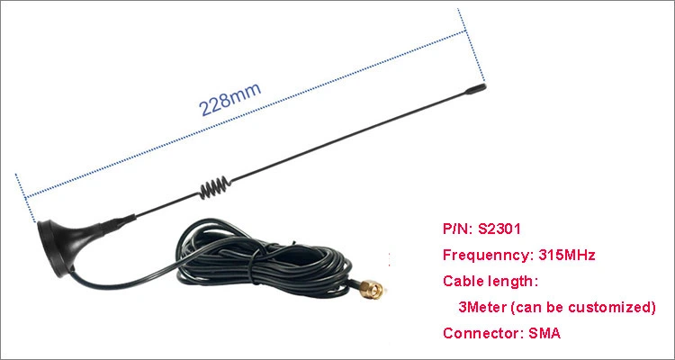 300mm Outdoor Waterproof 3 5dBi Stick Antenna 30cm Length SMA Male Connector GSM Sucker Antenna