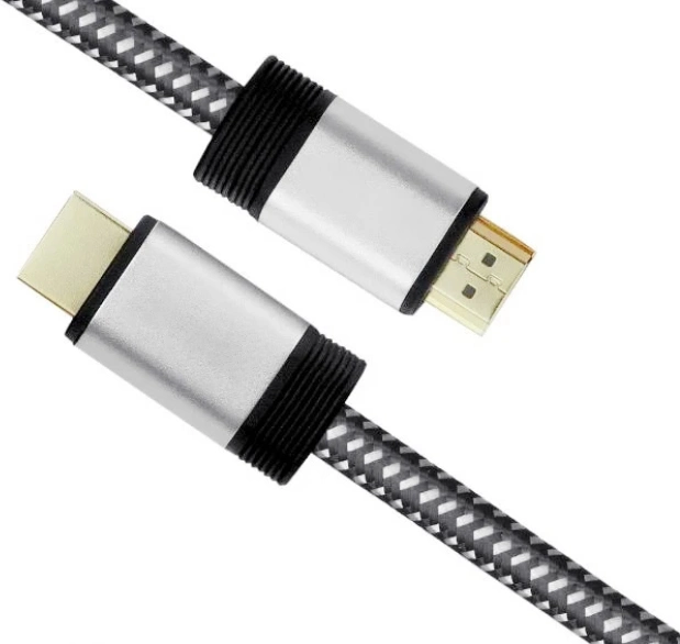 Metal Shell Interface Black Nylon Braid HD Extender Cable