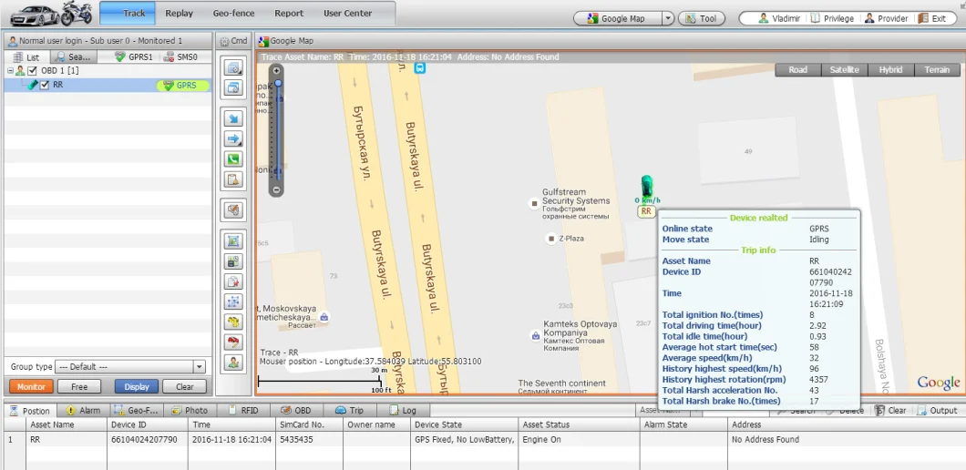 4G Vehicle Fleet Management GPS Tracker with Speed/Fuel Consumption Monitoring (TK528-TN)