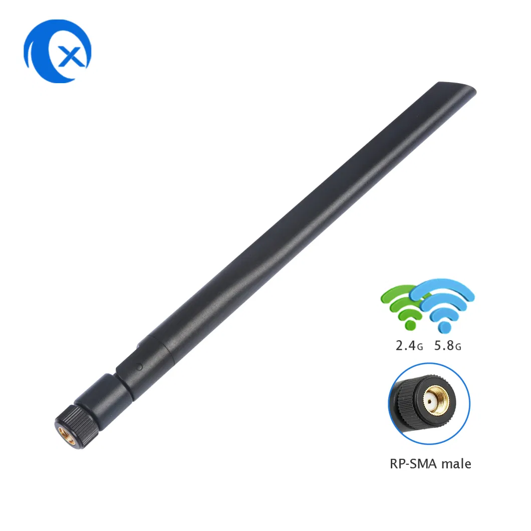 2.4/5.8 GHz Dual-Band 5dBi High Gain WiFi Antenna with RP-SMA Male Connector