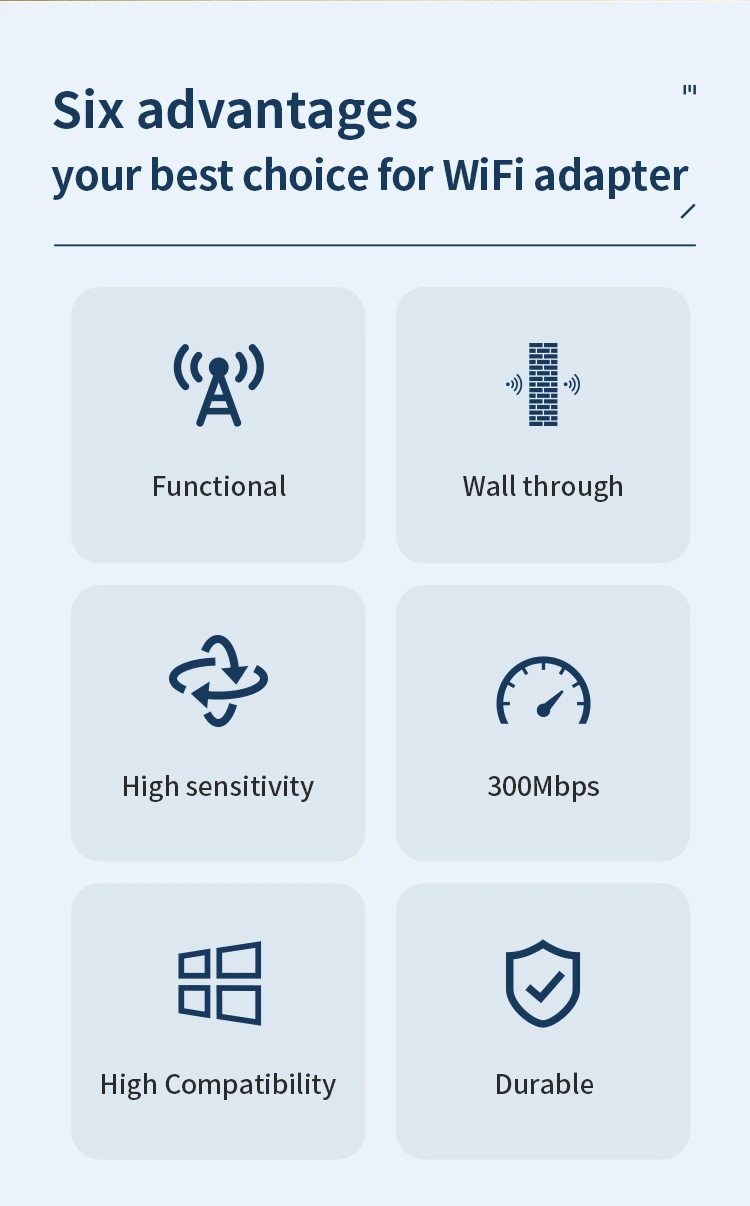 Comfast WiFi 300m Antenna 2.4G WiFi USB Adapter for PC