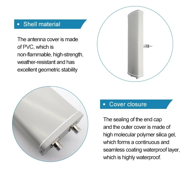 Outdoor Base Station Panel Antenna, 16 dBi, 45-Degree, 2 X Type N Female, H/V Dual Pol, 2.7 GHz 2-Port Sector Antenna