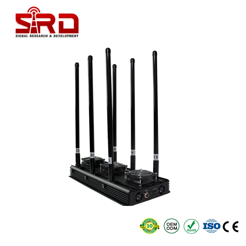 RF Signal 93W Desktop 6 Antennas Multi-Bands WiFi Bluetooth Mobile Network50 Meters Signal Shielder