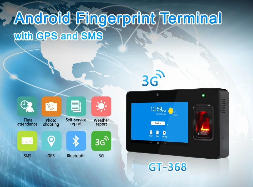 Android Fingerprint Terminal with GPS and SMS (GT-368)