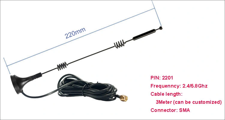 300mm Outdoor Waterproof 3 5dBi Stick Antenna 30cm Length SMA Male Connector GSM Sucker Antenna