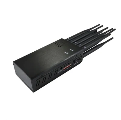 Potente blocco del jammer di segnale portatile per 10 antenne per CDMA/GSM/3G/4G LTE Cellulare/Wi-Fi 5,8g /Bluetooth GPS e radio RF da 315/433/868MHz Jammer