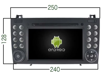 Witson Quad-Core Android 11 DVD GPS per auto Mercedes-Benz Slk200/Slk280/Slk350/Slk55 2004-2012 supporta l&prime;uscita video completa per il monitor secondario come Mirror link