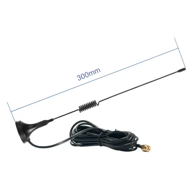 Antenna impermeabile esterna 300 mm 3 5dBi Stick lunghezza 30 cm SMA Antenna GSM Sucker con connettore maschio