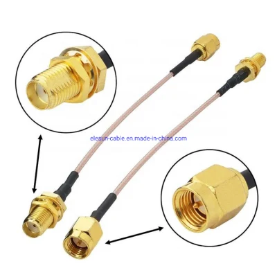 Ponticello RF PTFE RG178 RG179 RG316 Rg400 a bassa perdita da 50 ohm Cavo antenna con connettore SMA cavo per antenna