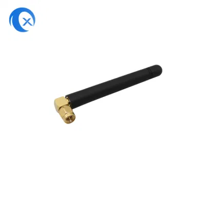 Antenna in gomma GSM quad-band SMA ad angolo retto da 433 MHz per GSM