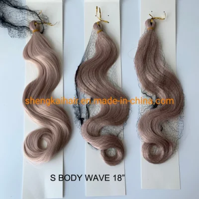 Treccia in Kanekalon a onda con corpo in fibra resistente al calore in tinta all&prime;ingrosso Estensione dei capelli