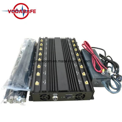 16 antenne telecomando jammer di segnale del telefono cellulare, 60m 3G 4G 5g telecomando VHF UHF sistema di jammers con rison
