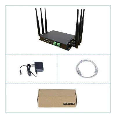 Router IoT M2M 300 Mbps, veicolo/industriale 4G LTE supporto router Wi-Fi Bt, CAN, GPS, RS485 e RS232