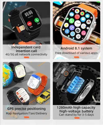 Nuovo orologio per telefoni cellulari completo Netcom 4G S9ultra Card versione Smart Watch con memoria da 2 g+32 g Android