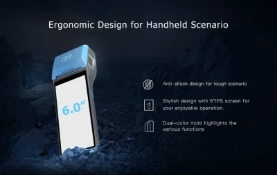 Scanner portatile GPS RFID WiFi EDC POS biometrico da 6.0 pollici Terminale di pagamento intelligente Z300