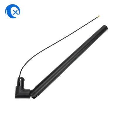 Antenna WiFi omnidirezionale Ducky da 2,4 GHz 5.0 GHz per router AP con cavo volante/cavo integrato con connettore femmina U. FL