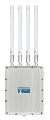 AP wireless per esterni dual band ad alta potenza da 1800 Mbps e 300 MW con Antenna OMNI 6 dBi dotata di porte WAN e LAN da 1 g.