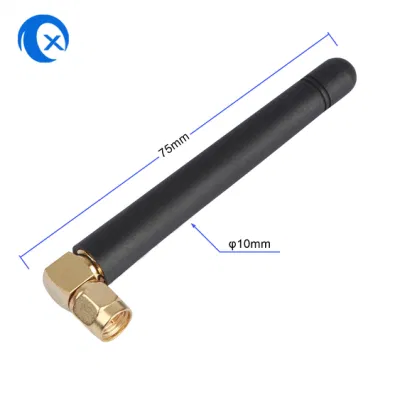 Antenna in gomma GSM quad-band SMA ad angolo retto da 433 MHz per GSM