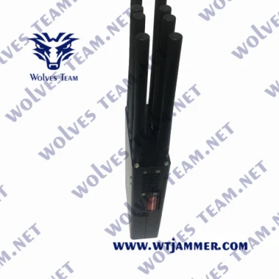 8 antenne dispositivo portatile Wi-Fi Bluetooth Signal Jammer GPS Signal Blocker/ GSM CDMA 3G 4G cellulare Jammer