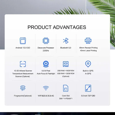 Sistema POS portatile intelligente da 5.5 pollici Android Billing POS Machine 4G Terminale POS mobile all-in-one con GPS WiFi della stampante Lettore di schede NFC Z92