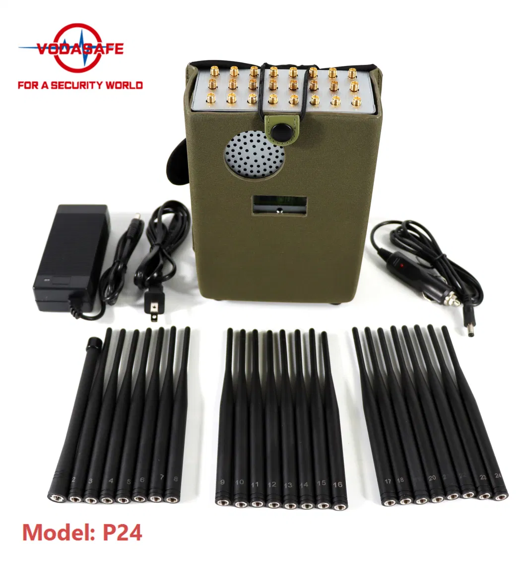 Vodasafe 24 Antennas Signal Jammer for GSM LTE 4G 5g GPS WiFi Lojack Tracking GPS Signal Mobile Phone