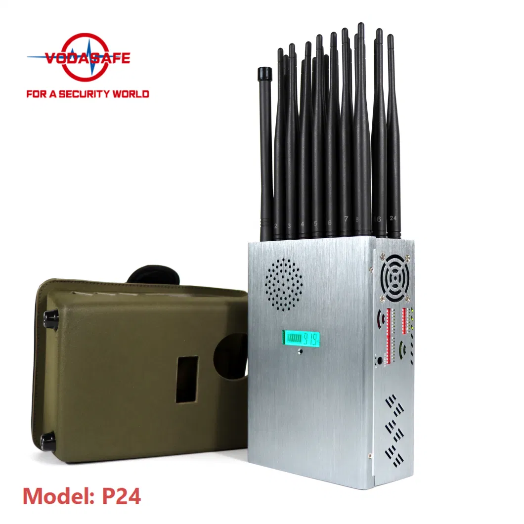 Vodasafe 24 Antennas Signal Jammer for GSM LTE 4G 5g GPS WiFi Lojack Tracking GPS Signal Mobile Phone