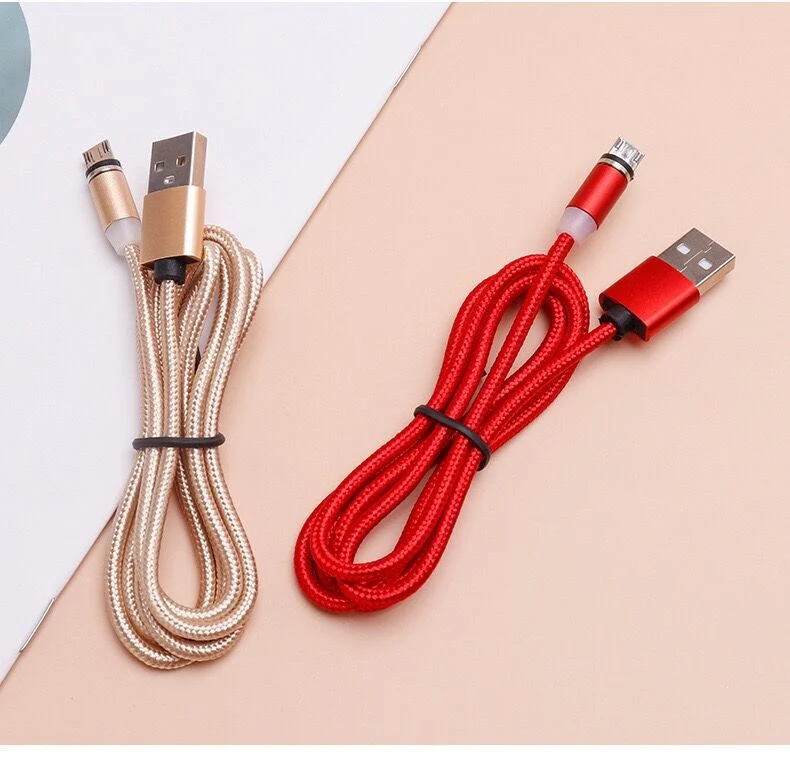 3 in 1 Interchangeable Interface USB to Type C Lighting Micro Weave Charge Cable for iPhone Android