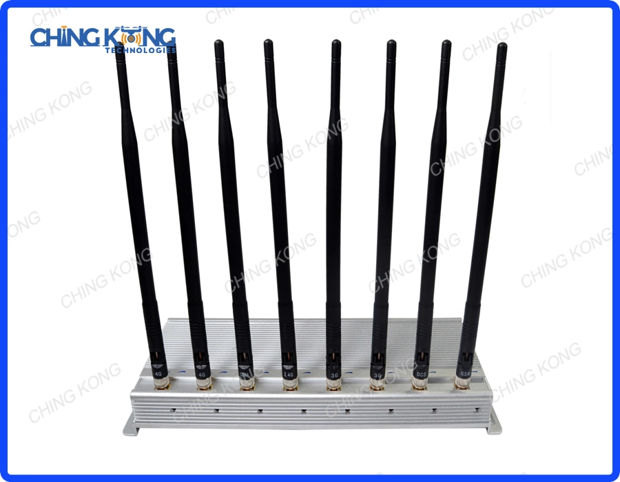 Cell Phone Jammer 8 Antenna Adjustable 3G 4G 2.4G GPS