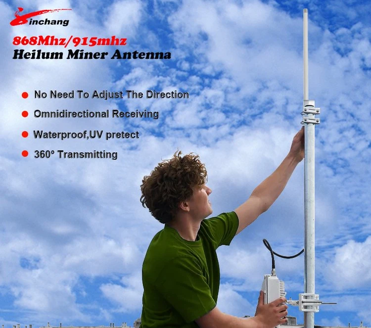 Helium Miner Hotspot Antenna 3dBi 4.5dBi 5.8dBi 8dBi 10dBi 12dBi 433MHz 868MHz 915MHz 2.4G Omni Directional Outdoor Fiberglass Communication Antenna