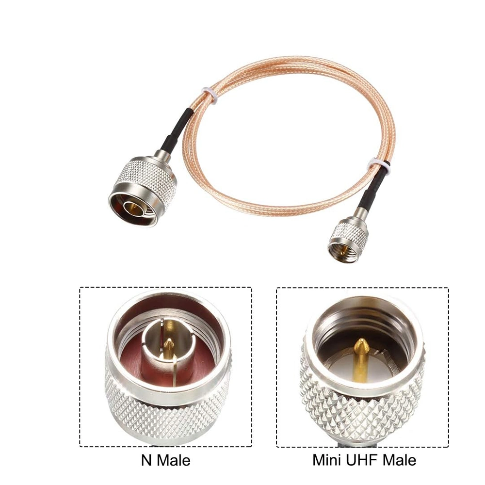 SMA Male with Gold Plated Brass Body and Contacts N Male with Nickel Plated Connector for 4G/LTE Modems Routers GPS Receivers