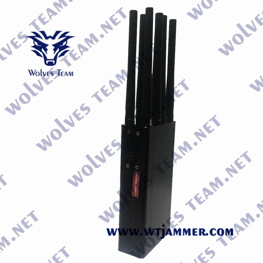 8 Antennas Handheld Wi-Fi Bluetooth Signal Jammer GPS Signal Blocker/ GSM CDMA 3G 4G Cellular Phone Jammer