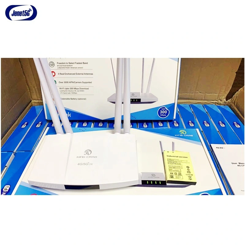Factory OEM ODM B525 Baterry 4 External Antennas 300Mbps Unlocked 4G CPE Wi-Fi Router with SIM Card Slot