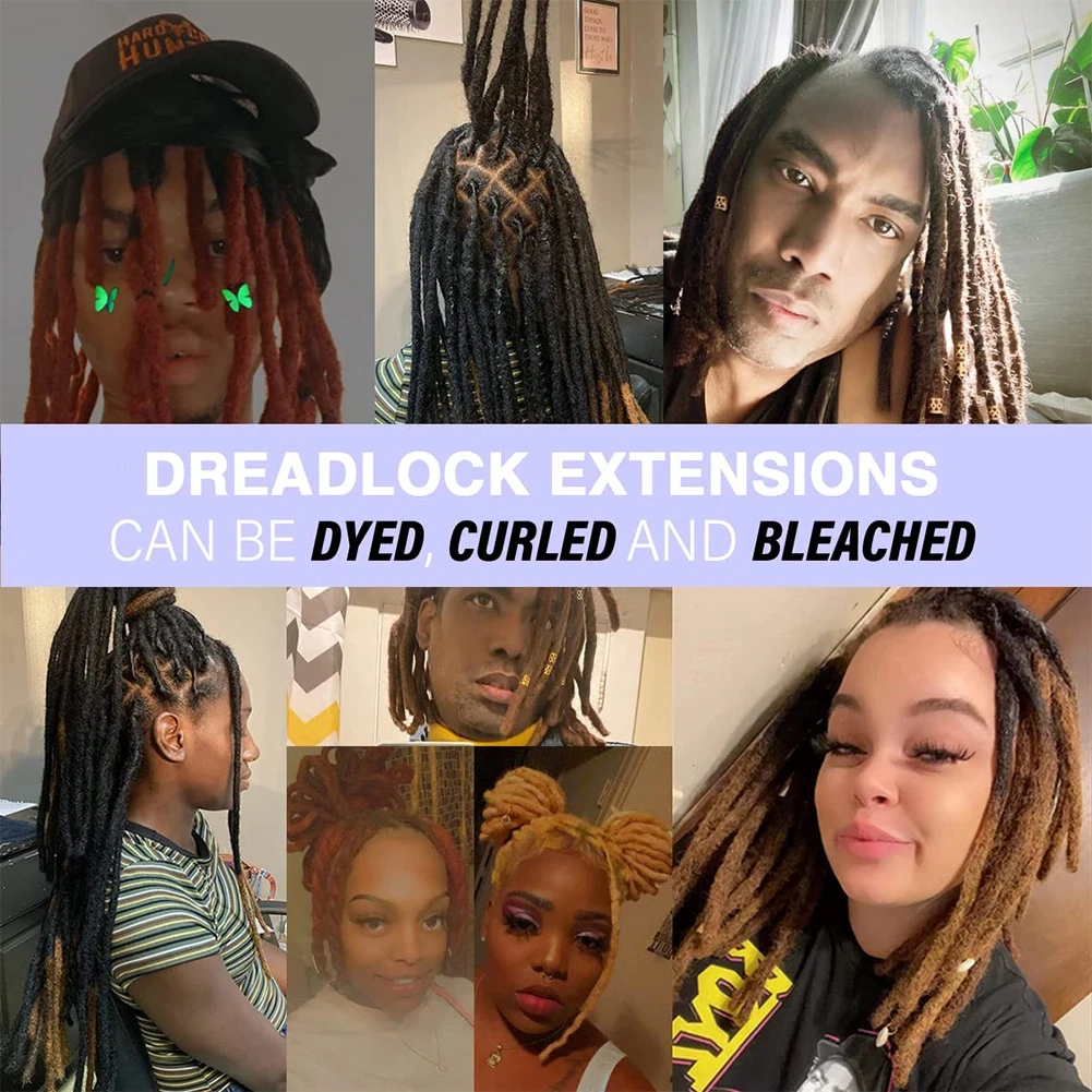 Hair Soft Crochet Braids Dreadlock Extension Remy 8-20 Inch Curly Dreadlock Hand Made Braiding Human Hair Extension