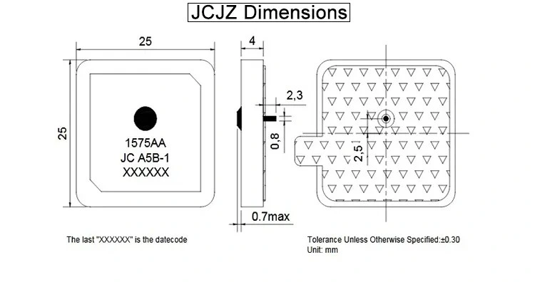 Internal GPS Passive Dielectric Chip Ceramic Patch Antenna