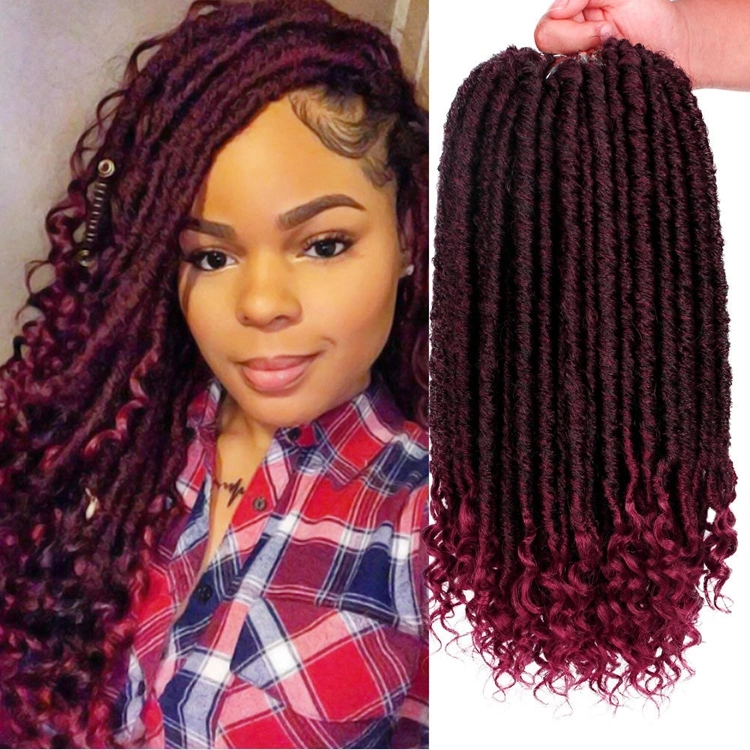 Goddess Locs Crochet Hair Curly Ends Pre-Loop Synthetic Crochet Braids Twist Braiding