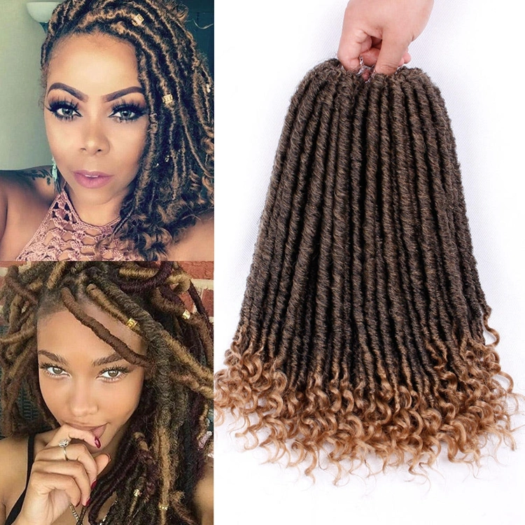 Goddess Locs Crochet Hair Curly Ends Pre-Loop Synthetic Crochet Braids Twist Braiding