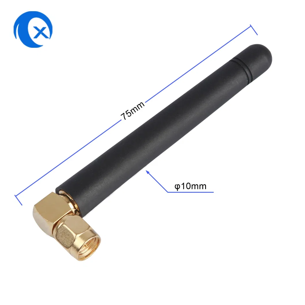 Quad-Band SMA Right Angle 433MHz GSM Rubber Antenna for GSM