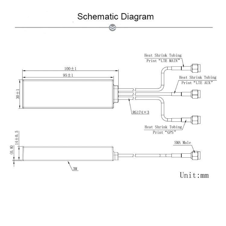 GPS 4G LTE MIMO Combination Antenna for Vehicle