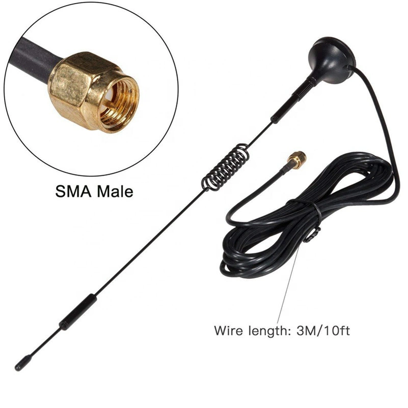 Rg174 1.5m Professional Communication Magnetic Base Suction Cup Radio Antenna