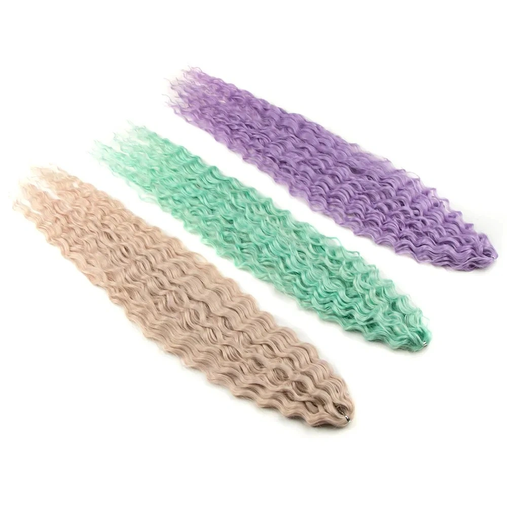 Colorful Heat Resistant Long Wave Passion Twist Braiding Hair Bundles Synthetic Hair Extension for Women