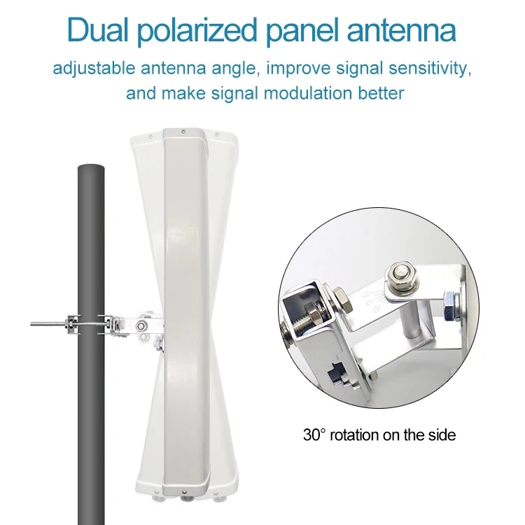 Base Station Sector Antenna, 1.7-2.7GHz, Dual-Polarization, Mounting Kit Included, Integrated GPS Antenna