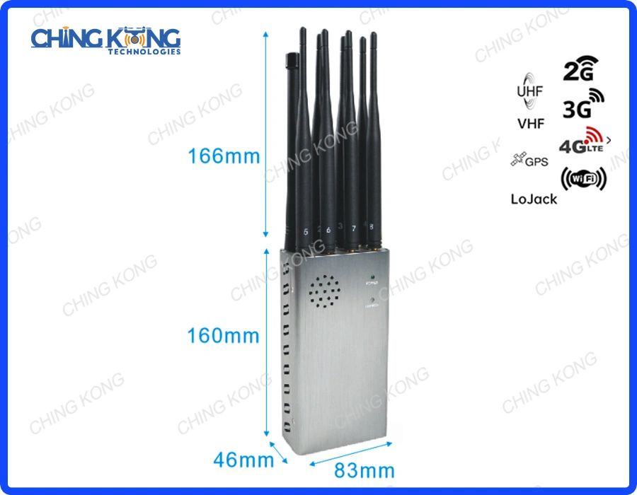 8 Antenna Portable GSM 3G 4G WiFi Location GPS Signal Interference