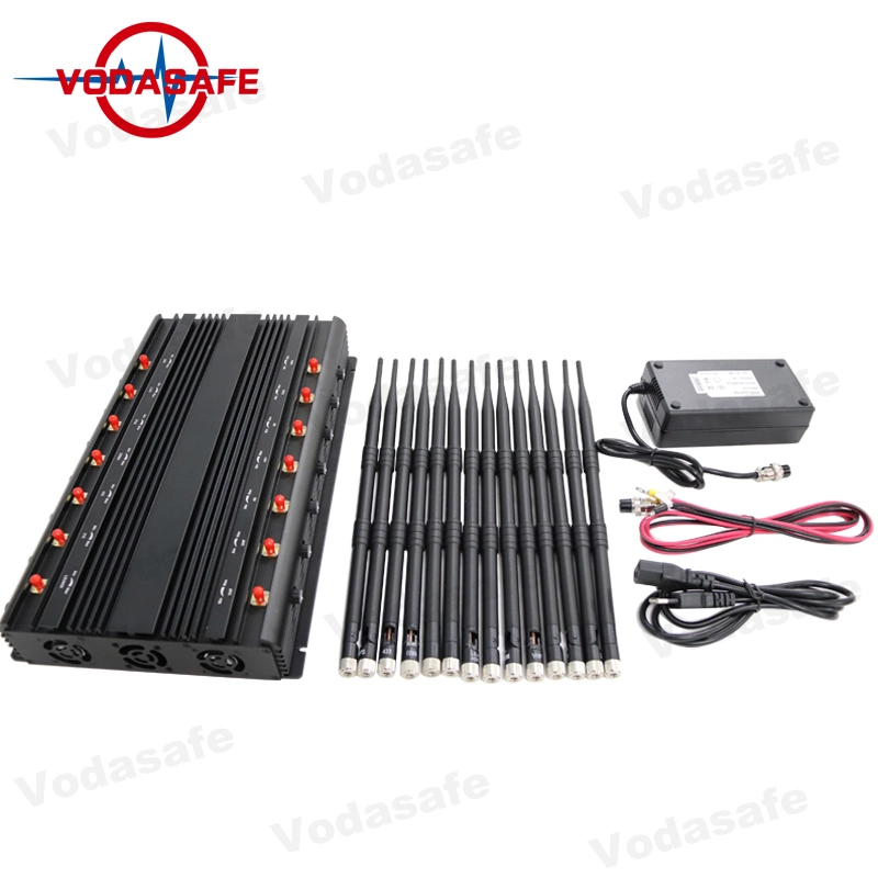 Full Band 14 Antennas Network Blocker Wi-Fi 4G Lte 4G Wimax VHF UHF Lojack Phone Signal Blocker