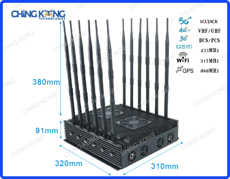 80m 85W Indoor Desktop 12 Antenna Wi-Fi Blue GSM3g4g5g Cell Phone Interference