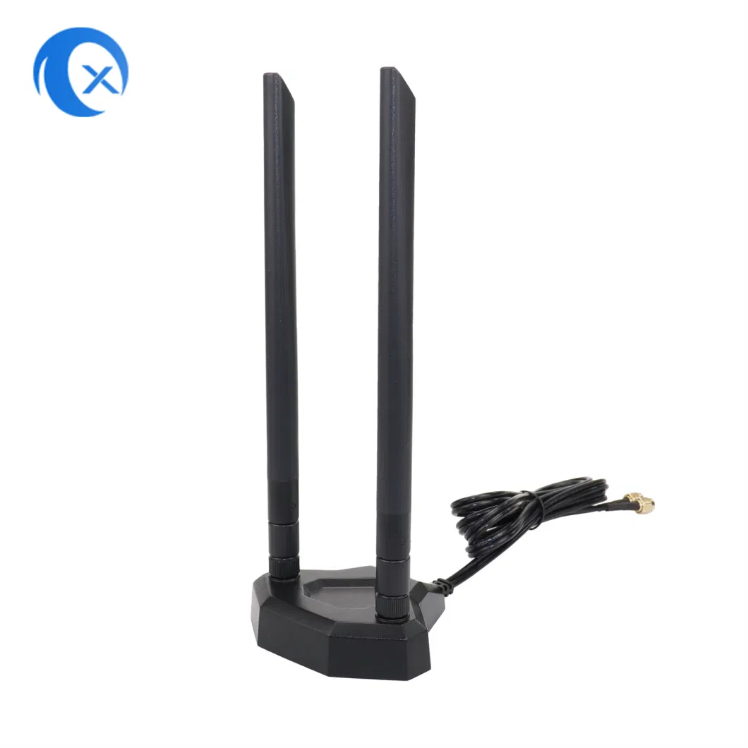2.4/5.8GHz 5dBi Dual-Band Magnetic Mount Antenna WiFi Bluetooth Wireless Extender RP-SMA Male with Rg174 Cable